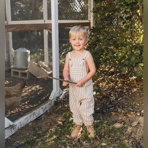 Rylee & Cru Striped Overalls